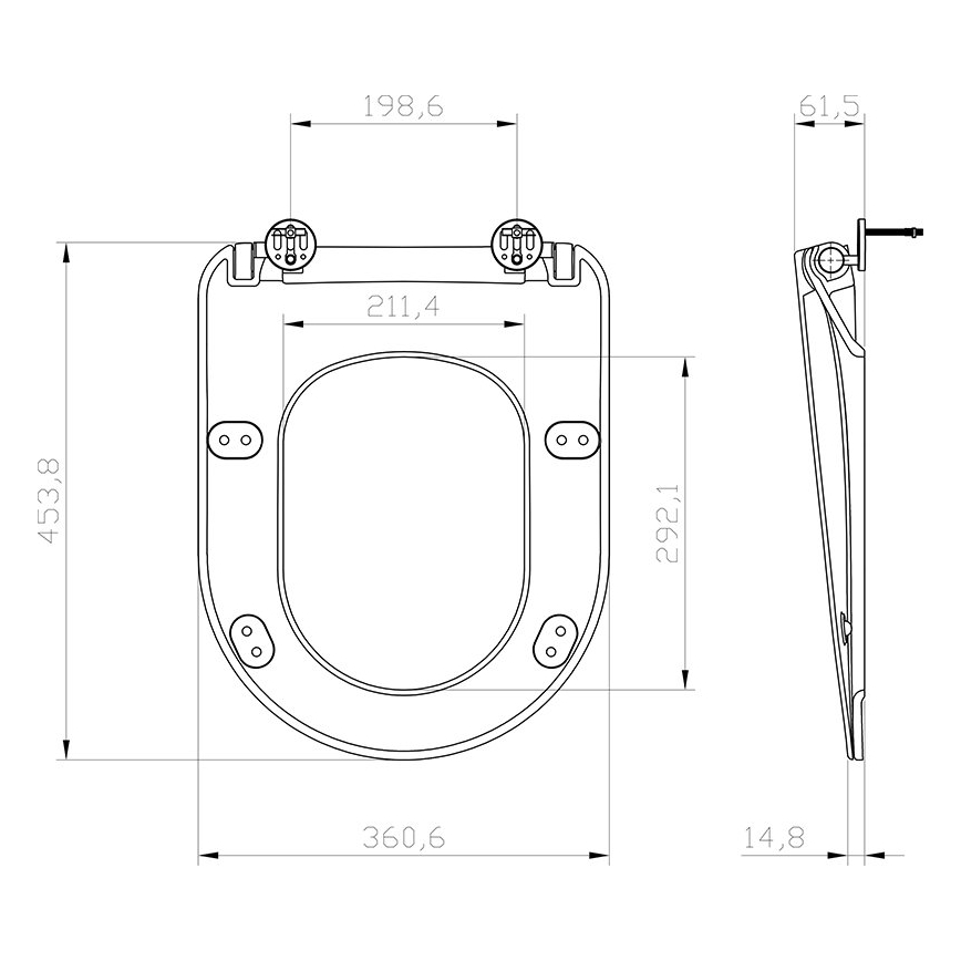 Ravak X01795 - Toiletzitting SoftClose CHROME zwart