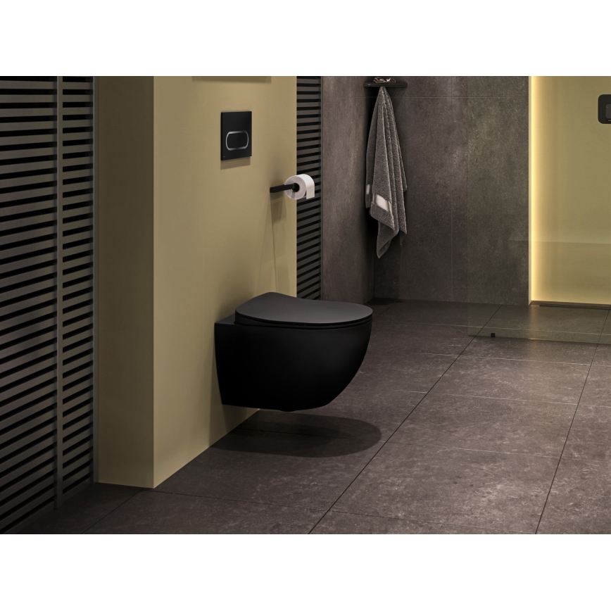 Ravak X01797 - Spoelknop 24,7x16,5 cm CHROME zwart