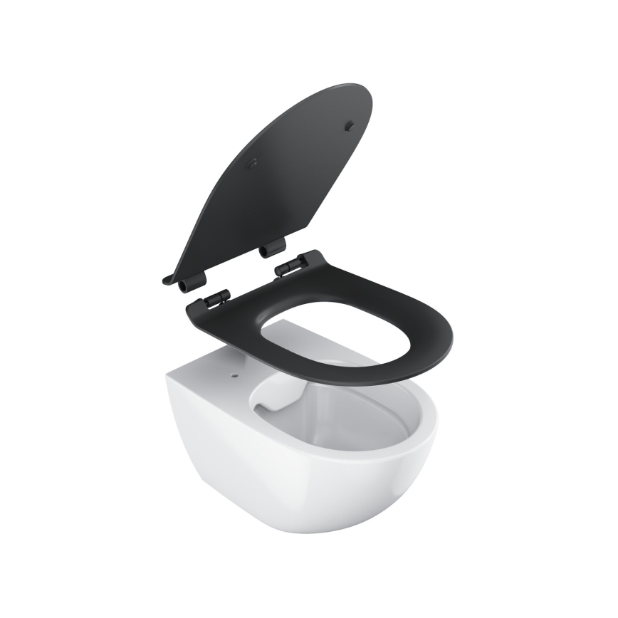 Ravak X01862 - SoftClose VITA SLIM toiletbril, zwart