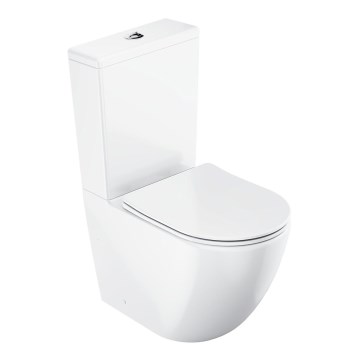 Ravak X01870 - WC combiné sans bride avec abattant SoftClose OPTIMA, céramique/blanc