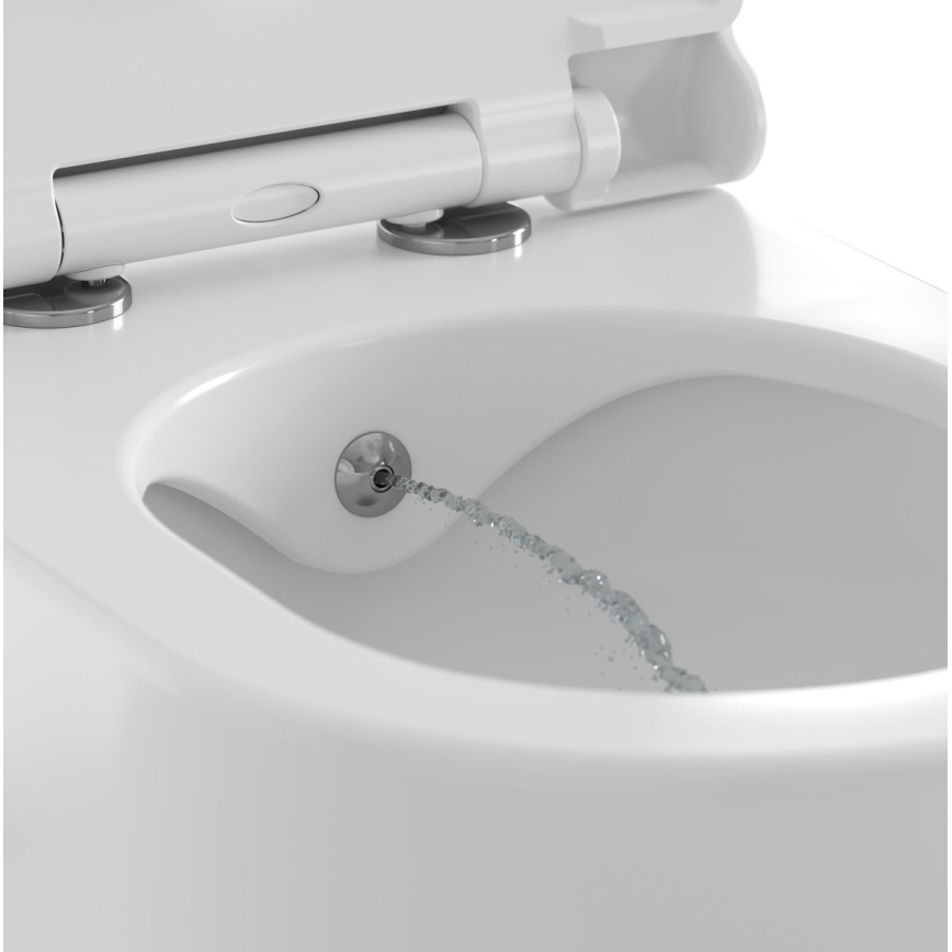 Ravak X01912 - WC suspendu avec buse de bidet CHROME céramique/blanc