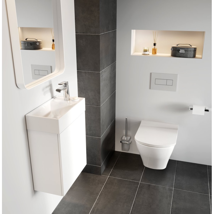 Ravak X070118 - Wastafelkraan FLAT 15,1 cm glanzend chroom
