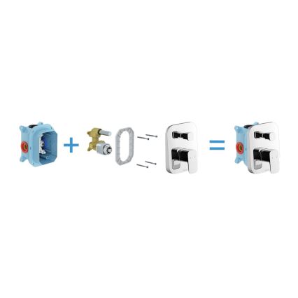 Ravak X070136 - Inbouwdouchekraan FREE glanzend chroom