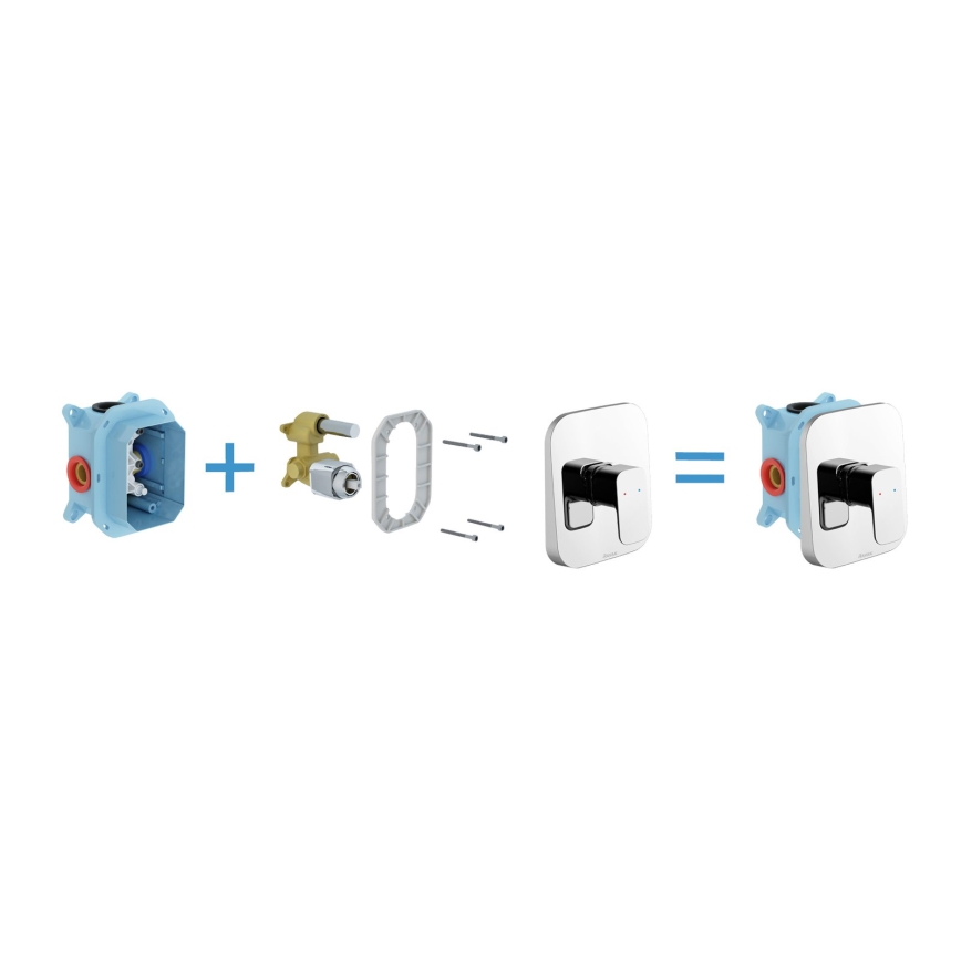 Ravak X070137 - Mitigeur de douche encastré R-BOX, finition chrome brillant