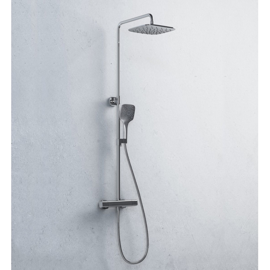 Ravak X070141 - Ensemble de douche avec mitigeur thermostatique FREE, chrome brillant