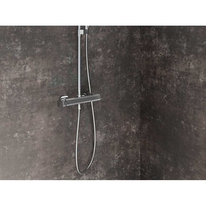 Ravak X070171 - Ensemble de douche avec mitigeur FREE, finition chrome brillant