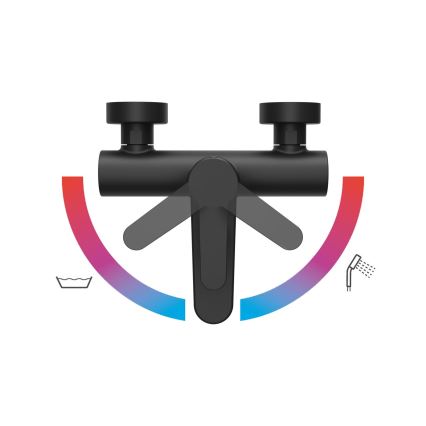 Ravak X070185 - Mitigeur de baignoire PURI noir