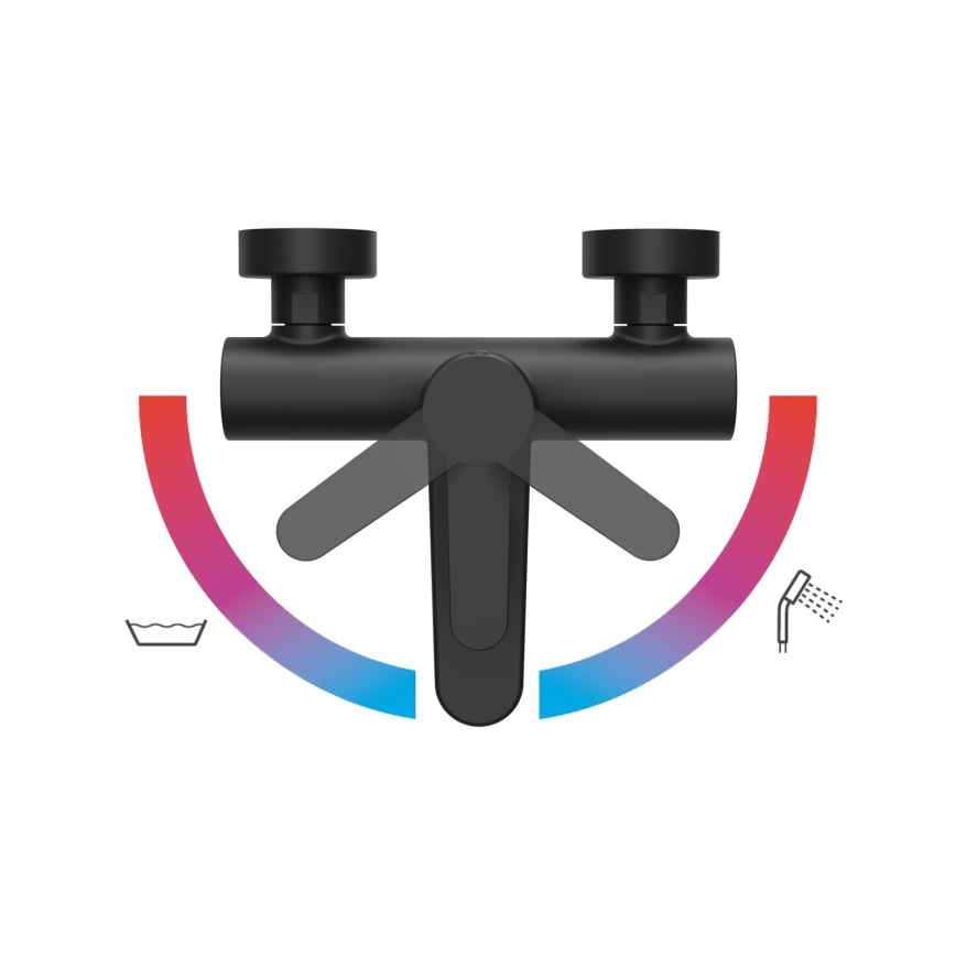 Ravak X070185 - Mitigeur de baignoire PURI noir