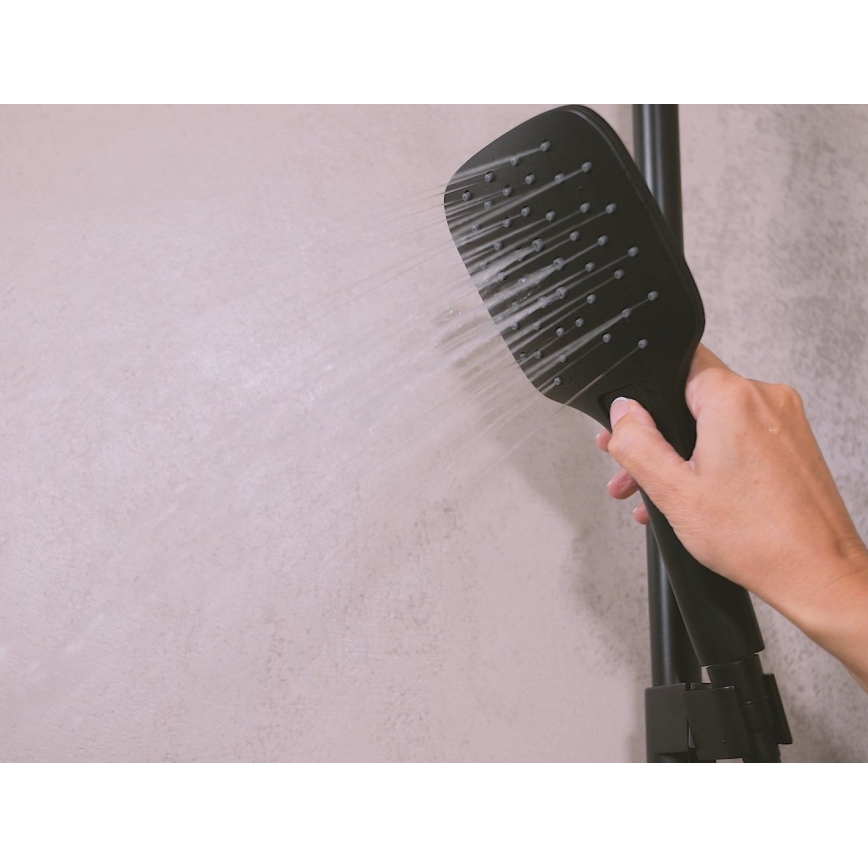 Ravak X070443 - Doucheset met thermostaatkraan FLAT, mat zwart