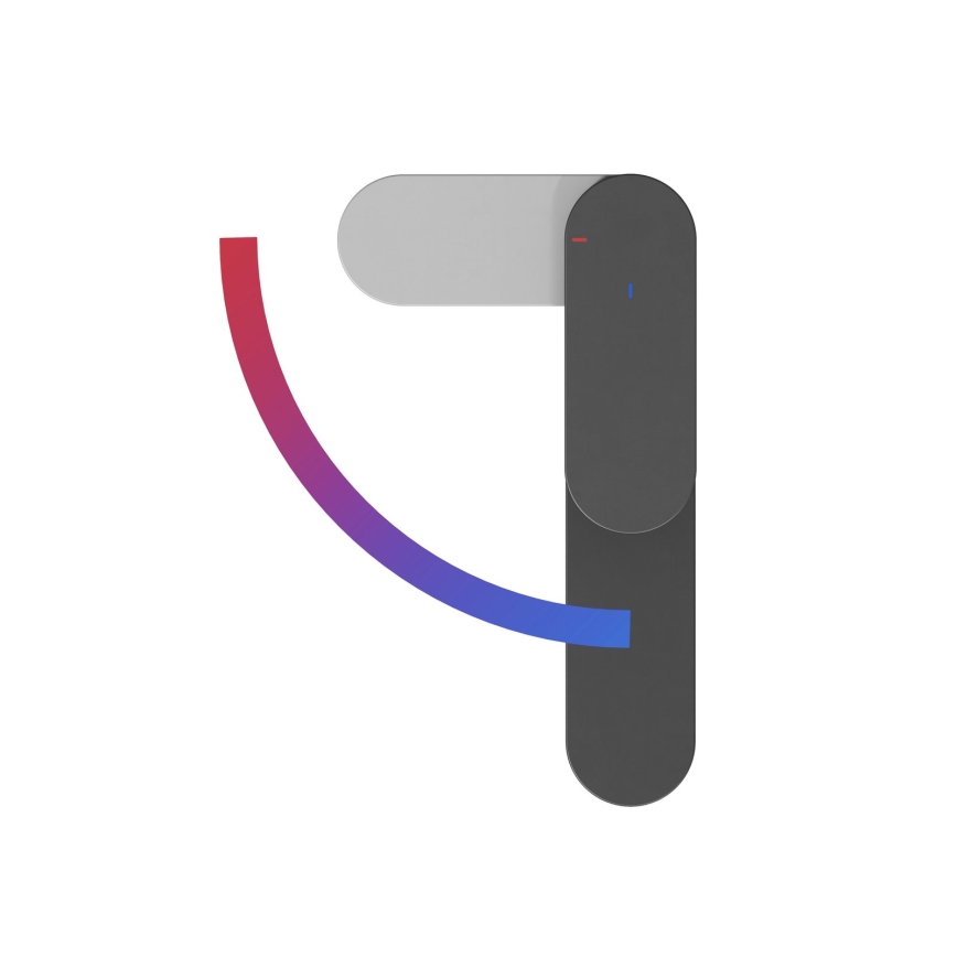 Ravak X070461 - Mitigeur de lavabo CHROME 30 cm noir