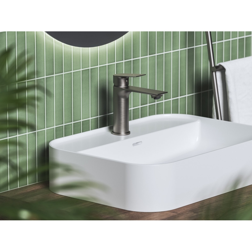 Ravak X070652 - Mitigeur pour lavabo PLAN 16,8 cm, graphite brossé