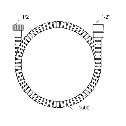Ravak X07P006 - Flexible de douche 150 cm chromé brillant