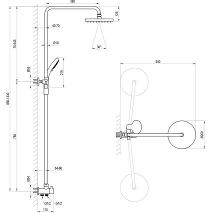 Ravak X07P232 - Ensemble de douche chromé brillant