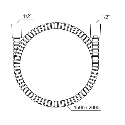 Ravak X07P341 - Flexible de douche 200 cm chromé brillant