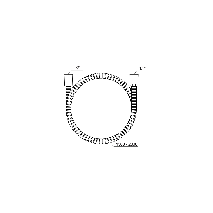 Ravak X07P341 - Flexible de douche 200 cm chromé brillant