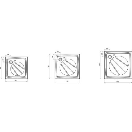 Ravak XA037701010 - PERSEUS vierkante douchebak 90 x 90 cm, wit