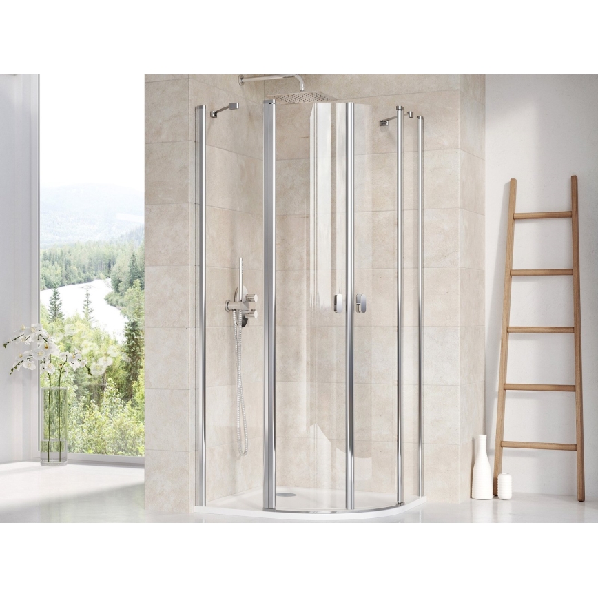 Ravak XA247701010 - Kwartcirkel douchebak ELIPSO 90x90 cm wit