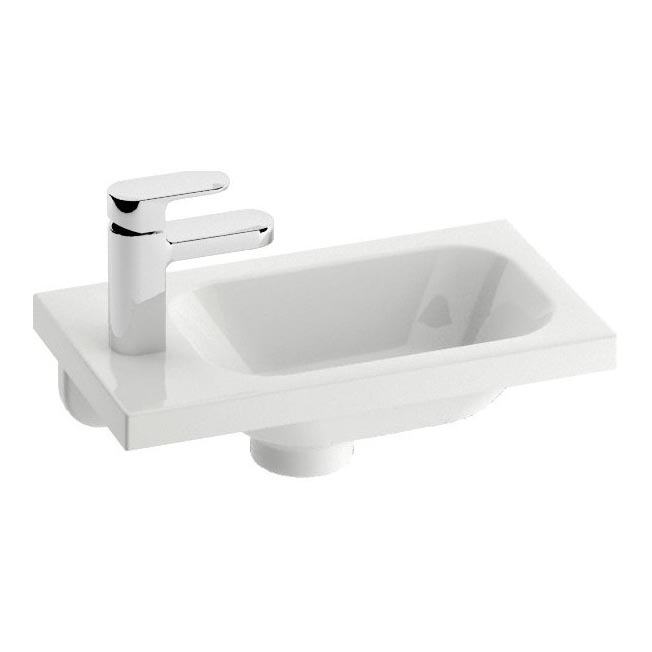 Ravak XJGL1100000 - Lavabo mural CHROME 40x22 cm marbre coulé/blanc