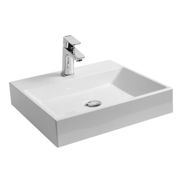 Ravak XJO01250000 - Lavabo suspendu NATURAL 50 x 45 cm en marbre coulé / blanc