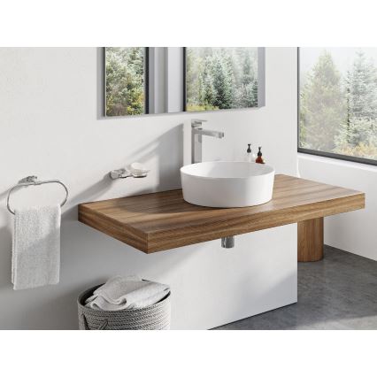 Ravak XJX01140002 - Lavabo à poser UNI SLIM Ø 40 cm céramique/blanc