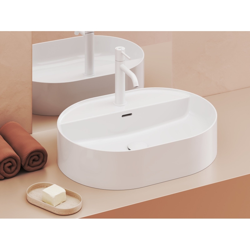Ravak XJX01155003 - Opzetwastafel CERAMIC SLIM 55x40 cm keramiek/wit