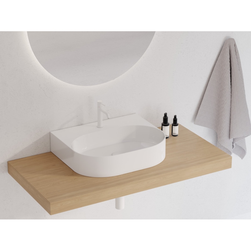 Ravak XJX01155004 - Opzetwastafel CERAMIC SLIM 55x45 cm keramiek/wit