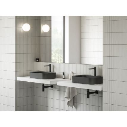 Ravak XJX0D155001 - Opzetwastafel CERAMIC SLIM 55x37 cm keramiek/zwart