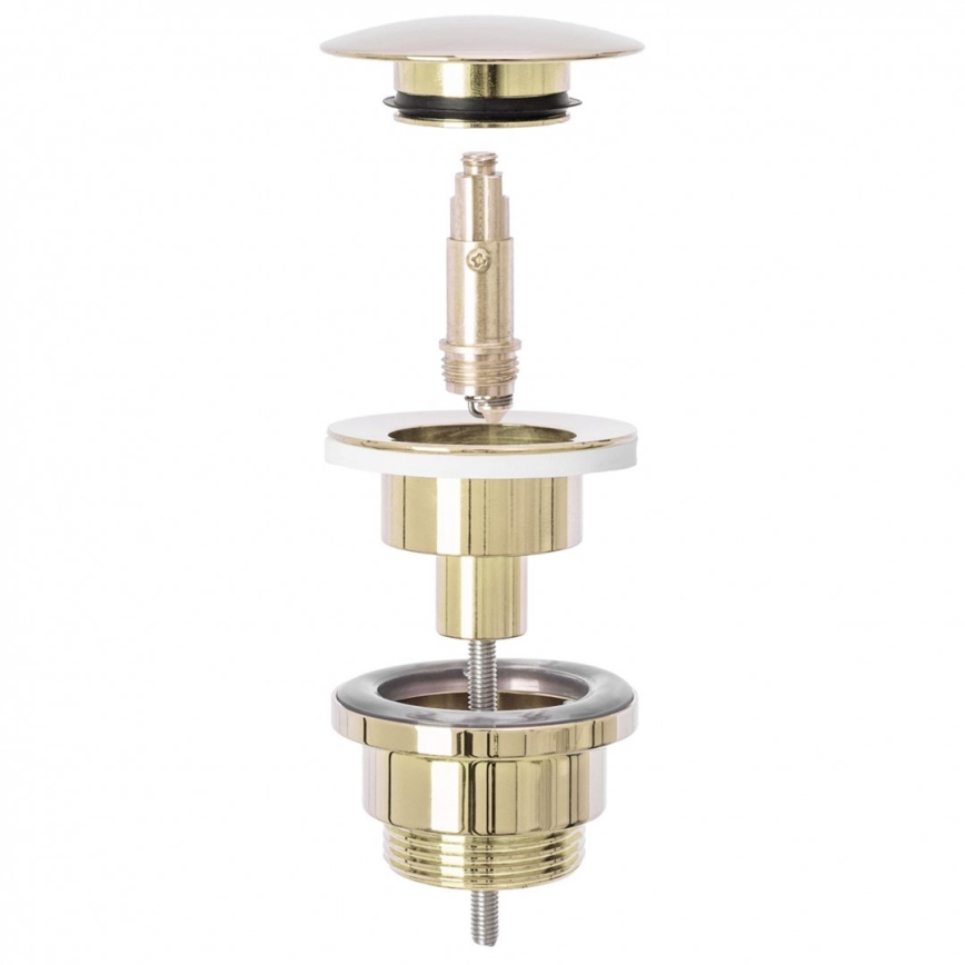 REA-A5692 - Siphon de lavabo avec bonde CLICK-CLACK Ø 6,4 cm doré