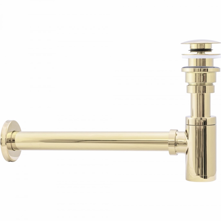REA-A5692 - Siphon de lavabo avec bonde CLICK-CLACK Ø 6,4 cm doré