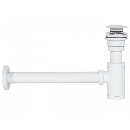 REA-A6952 - Siphon pour lavabo avec bonde CLICK-CLACK, Ø 6,4 cm, blanc