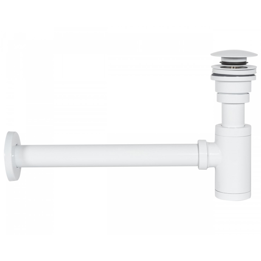 REA-A6952 - Siphon pour lavabo avec bonde CLICK-CLACK, Ø 6,4 cm, blanc