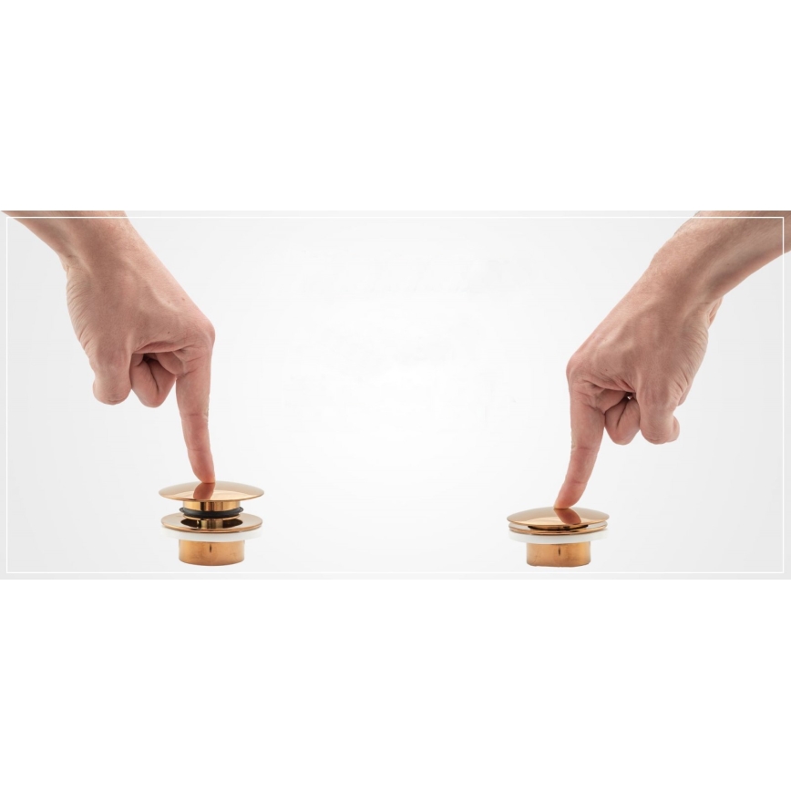 REA-A8110 - Bonde pour lavabo CLICK-CLACK Ø 6,4 cm dorée