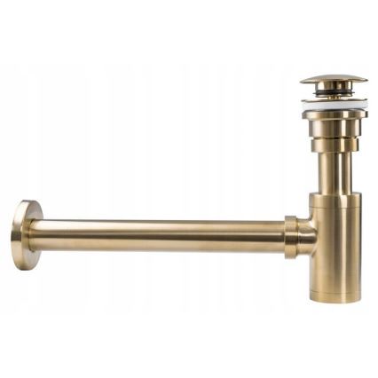 REA-A8586 - Wastafelsifon met CLICK-CLACK-afvoer Ø 6,4 cm, geborsteld goud