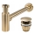 REA-A8586 - Wastafelsifon met CLICK-CLACK-afvoer Ø 6,4 cm, geborsteld goud