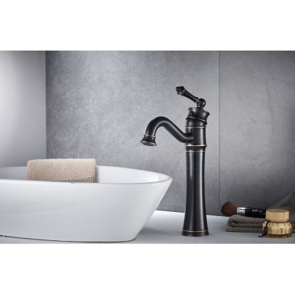 REA-B0227 - Mitigeur de lavabo VINTAGE OLD 31 cm noir