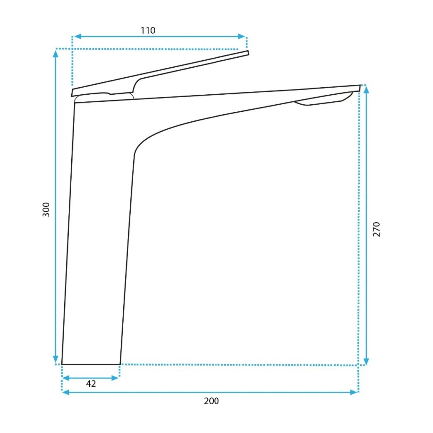 REA-B0493 - Wastafelmengkraan AVALON 30 cm geborsteld koper