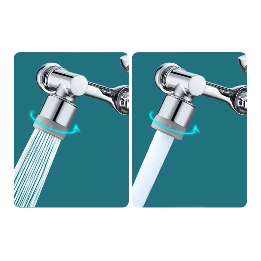 REA-B0660 - Draaibaar opzetstuk voor wastafelkraan, glanzend chroom