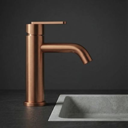 REA-B0970 - Wastafelmengkraan ONTARIO 17,5 cm geborsteld koper
