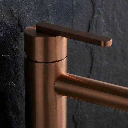 REA-B0970 - Wastafelmengkraan ONTARIO 17,5 cm geborsteld koper