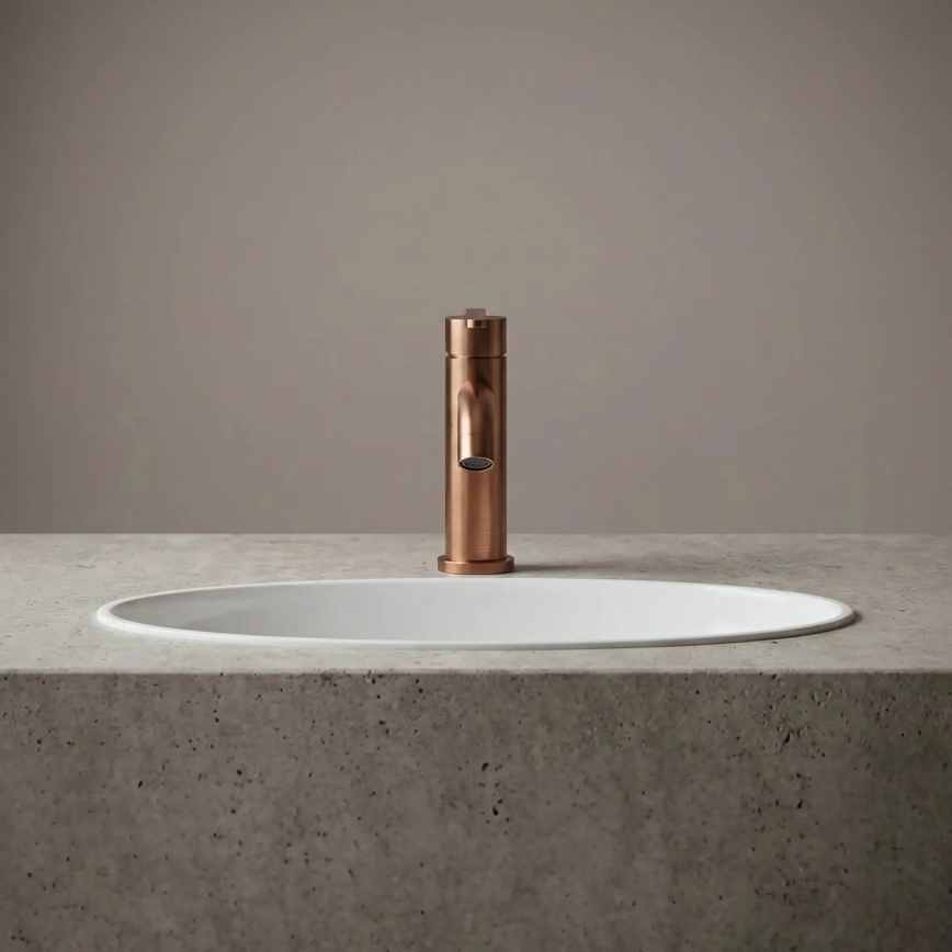 REA-B0970 - Wastafelmengkraan ONTARIO 17,5 cm geborsteld koper