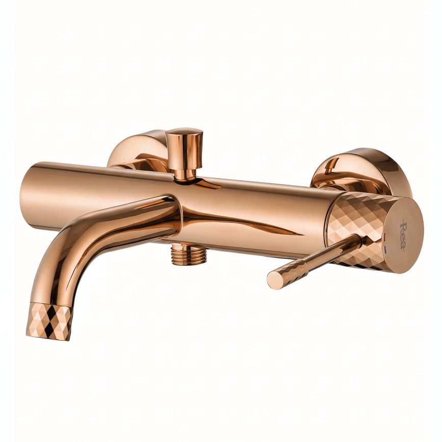REA-B0980 - Ensemble pour baignoire LUNGO DIAMOND, finition cuivre