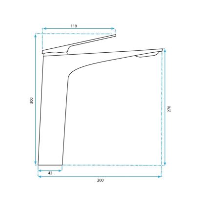 REA-B1126 - Wastafelkraan AVALON 30 cm zwart