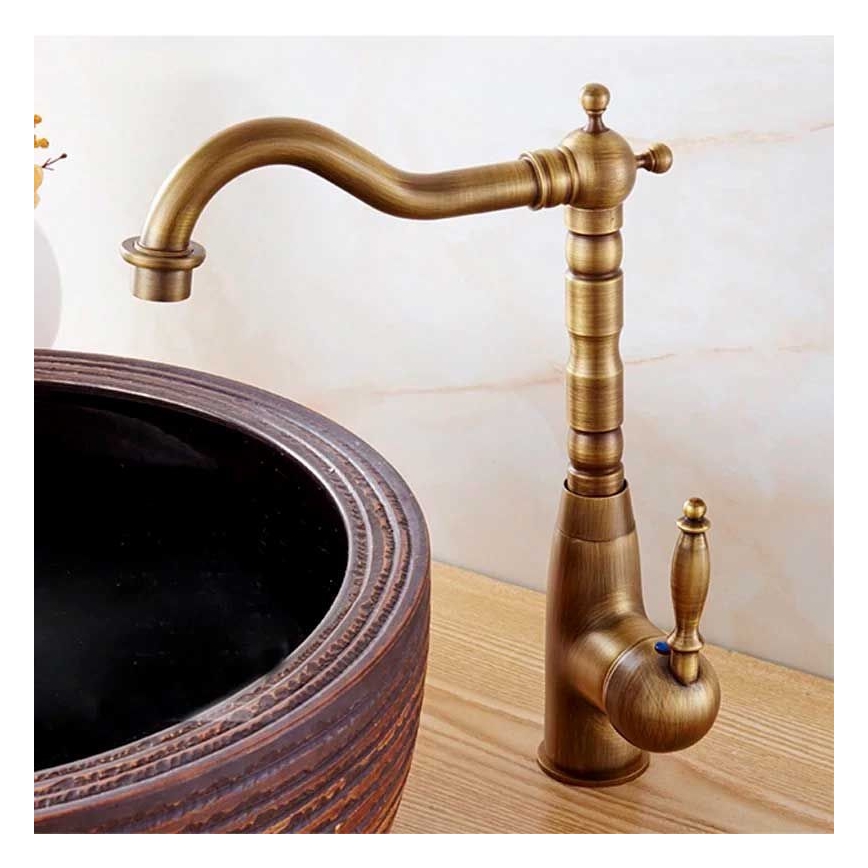 REA-B2150 - Wastafelmengkraan BONA 28,5 cm geborsteld goud