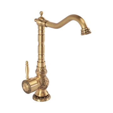 REA-B2500 - Wastafelkraan VENICE RETRO 32 cm geborsteld goud