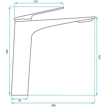 REA-B2704 - Wastafelmengkraan AVALON 30 cm titaan