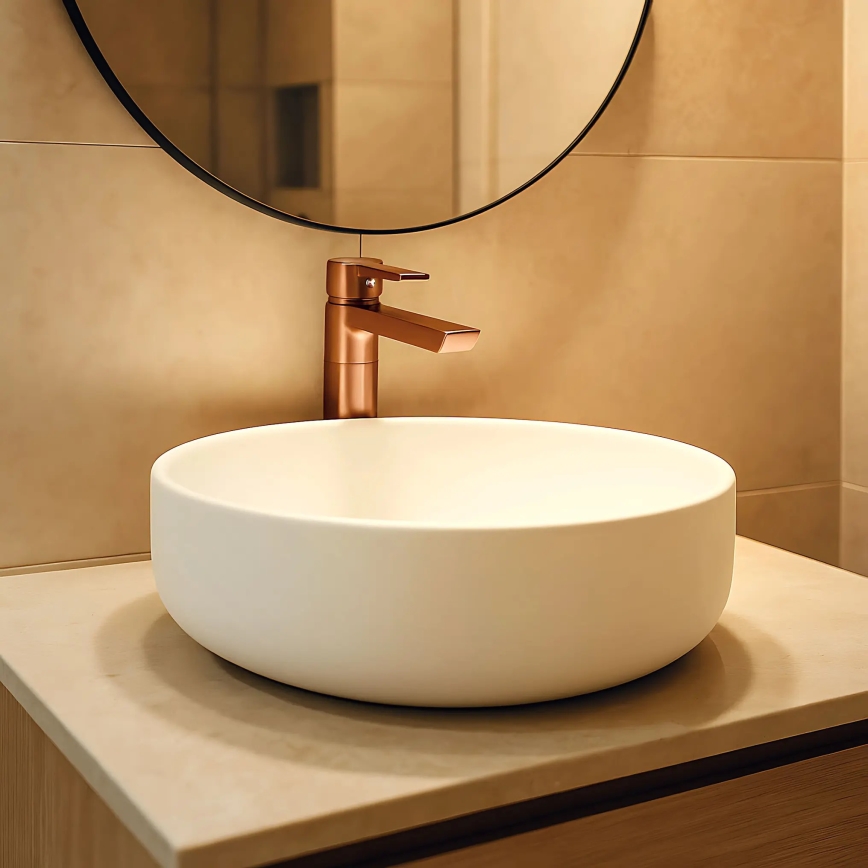 REA-B3006 - Mitigeur de lavabo ARGUS 28,5 cm, finition cuivre brossé