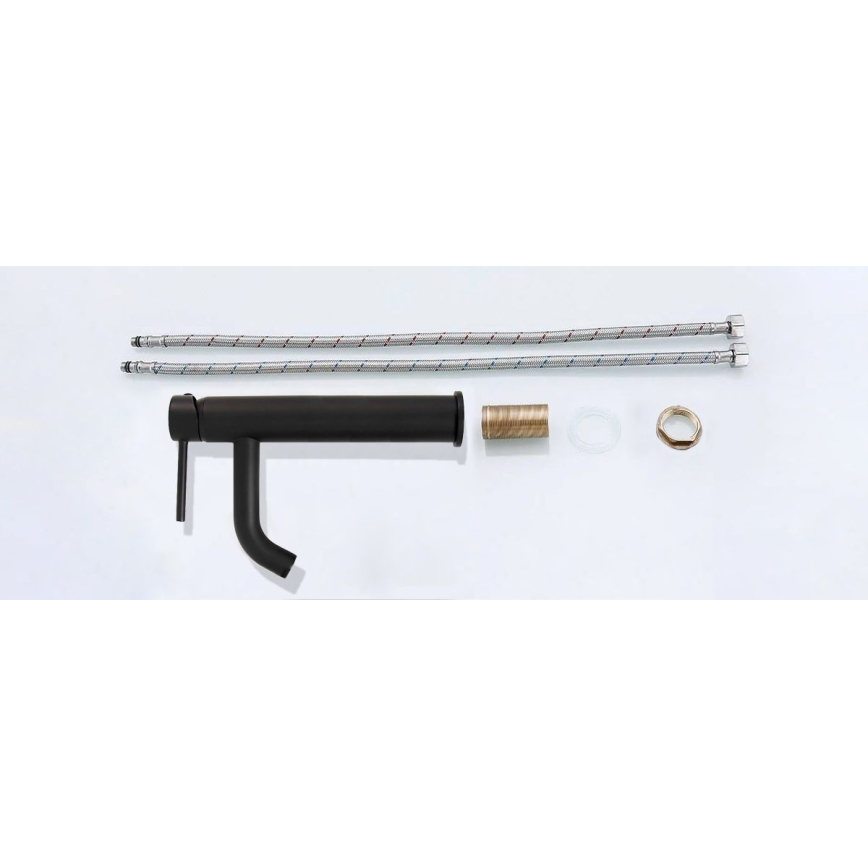 REA-B4103 - Mitigeur pour lavabo LUNGO 28 cm noir