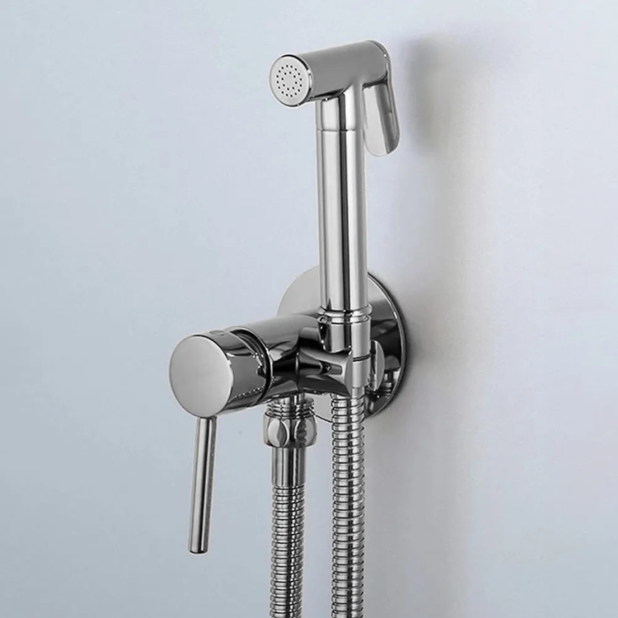 REA-B4106 - Bidetkraan met handdouche voor inbouwmontage LUNGO glanzend chroom