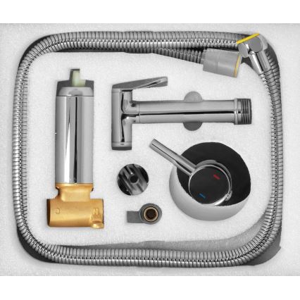REA-B4106 - Bidetkraan met handdouche voor inbouwmontage LUNGO glanzend chroom