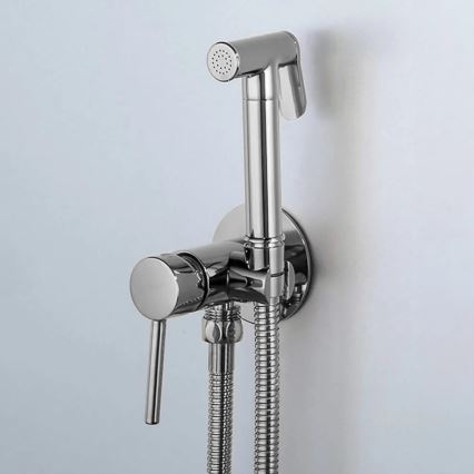 REA-B4106 - Mitigeur pour bidet avec douchette pour installation encastrée LUNGO chrome brillant